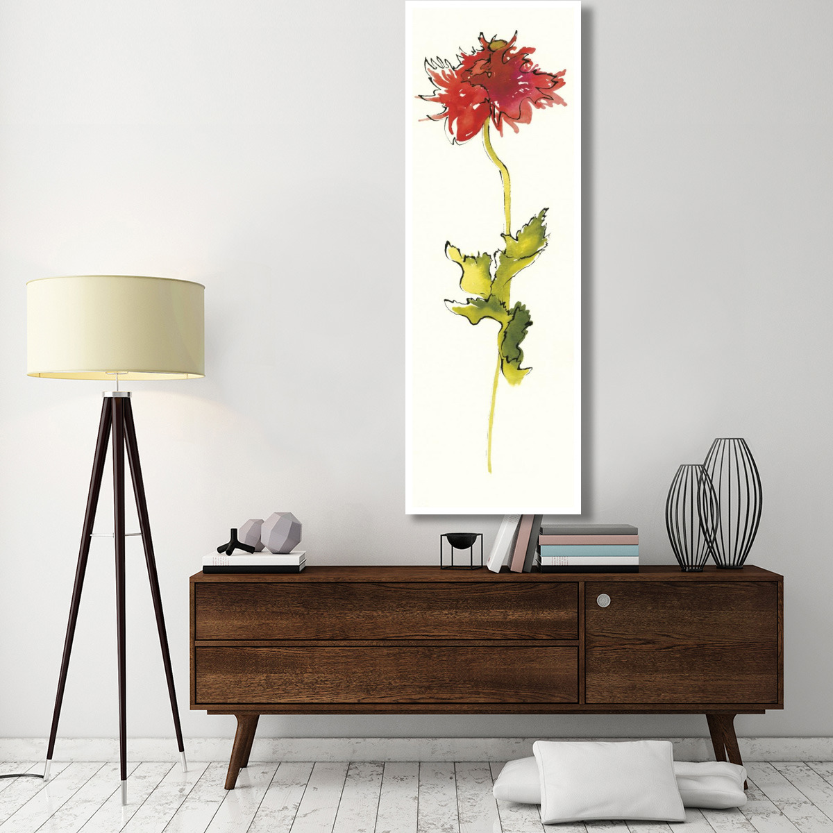 Peony Form Poppies III -Paper Art-26&quotx74"