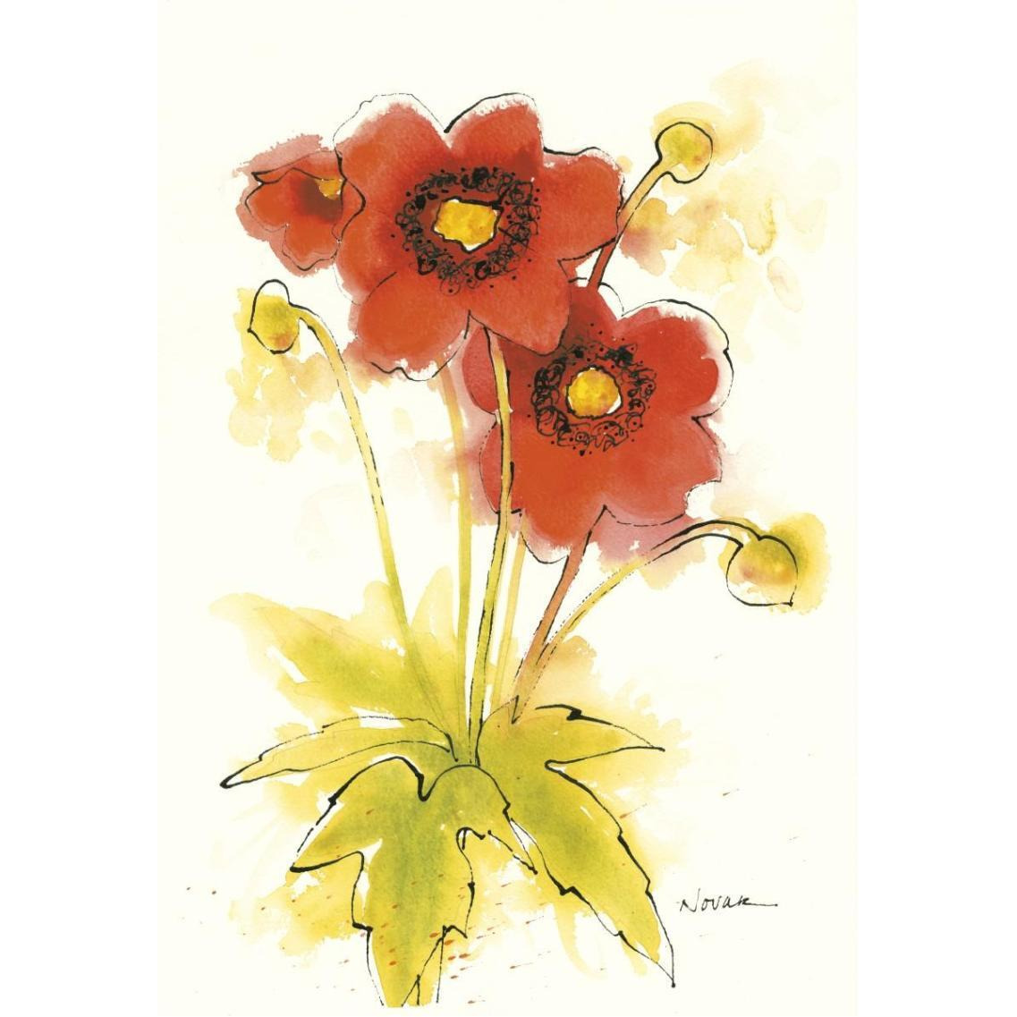 Flores Rojas II -Paper Art-26&quotx38"
