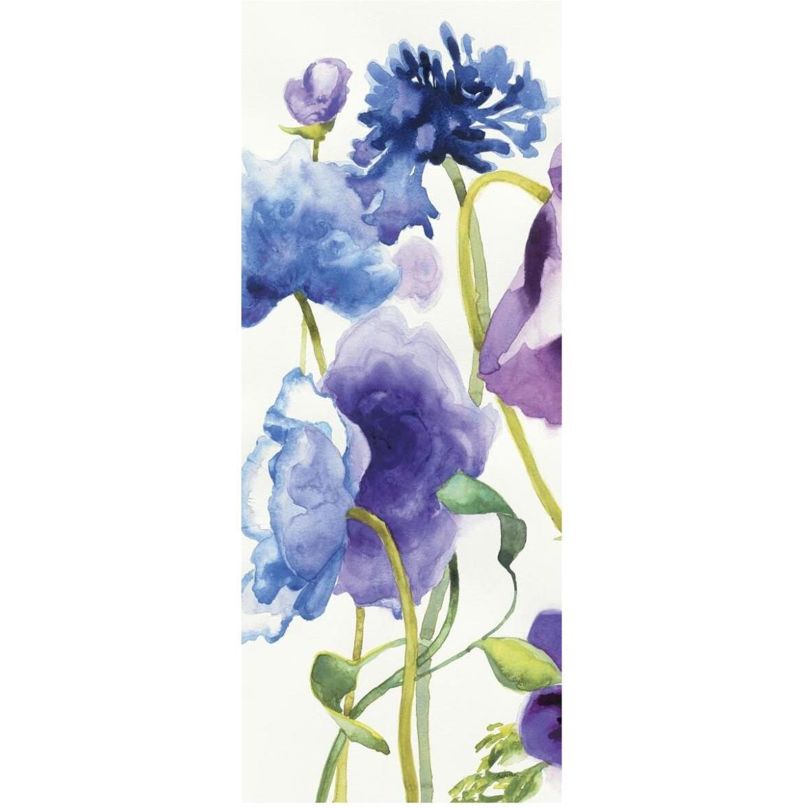 Blue and Purple Mixed Garden I Panel I -Paper Art-32&quotx77"