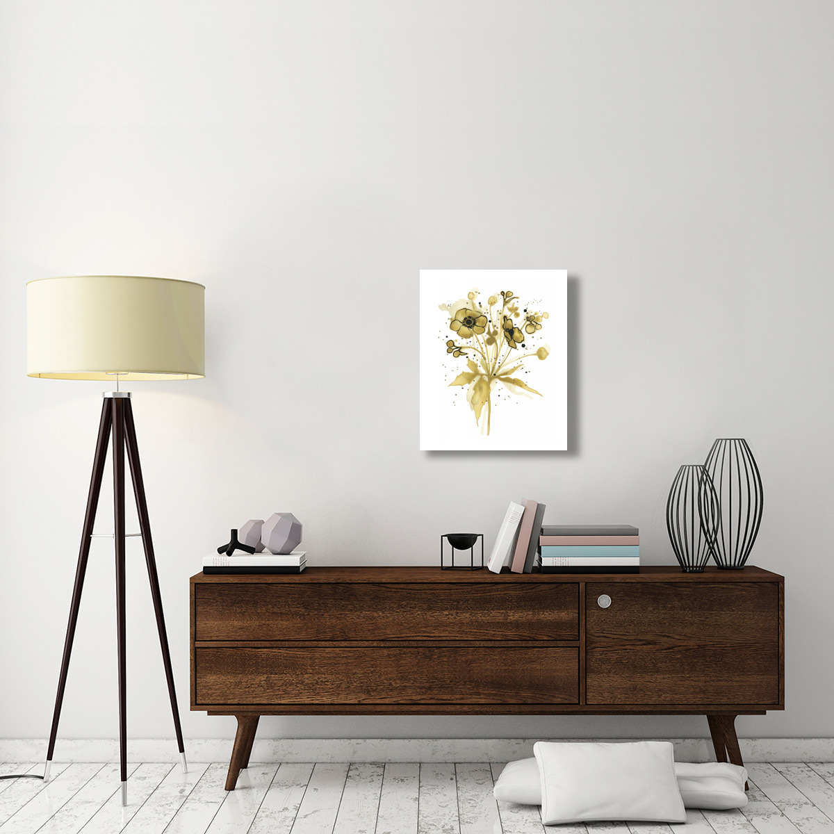 Celebration d Or I with Gray -Paper Art-22&quotx26"