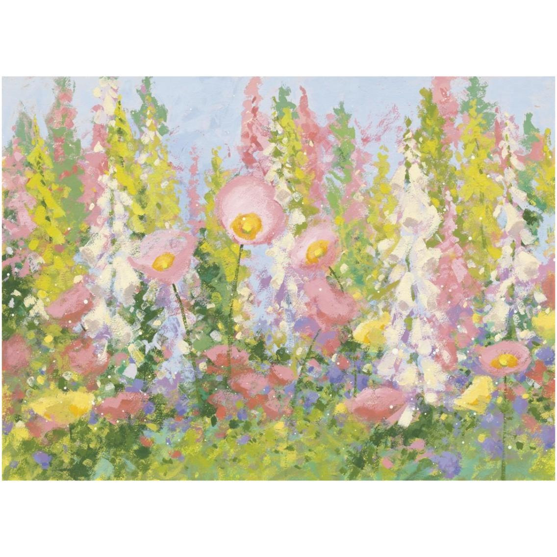 Garden Pastels I Blue Sky -Paper Art-34&quotx26"