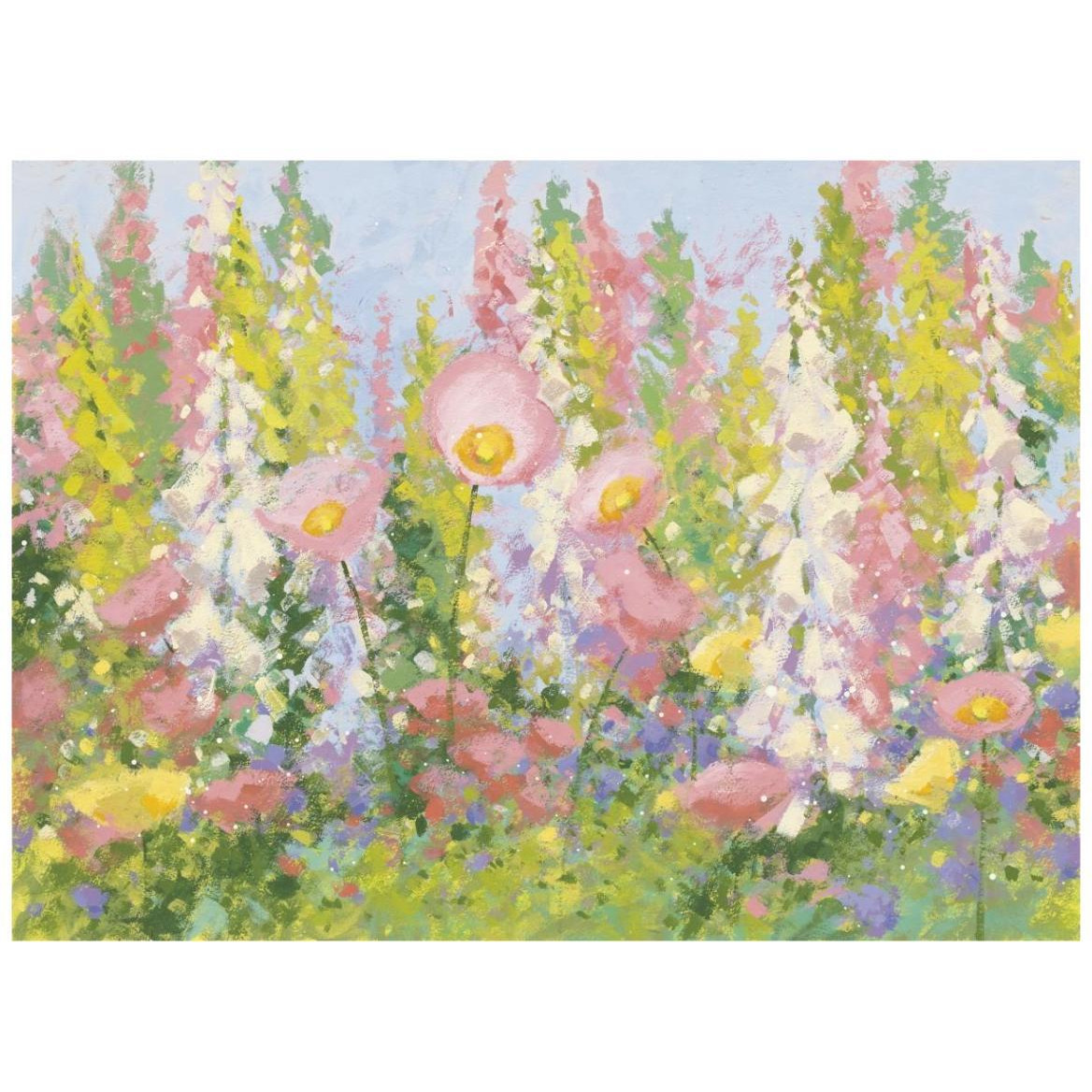 Garden Pastels I Blue Sky -Paper Art-42&quotx32"