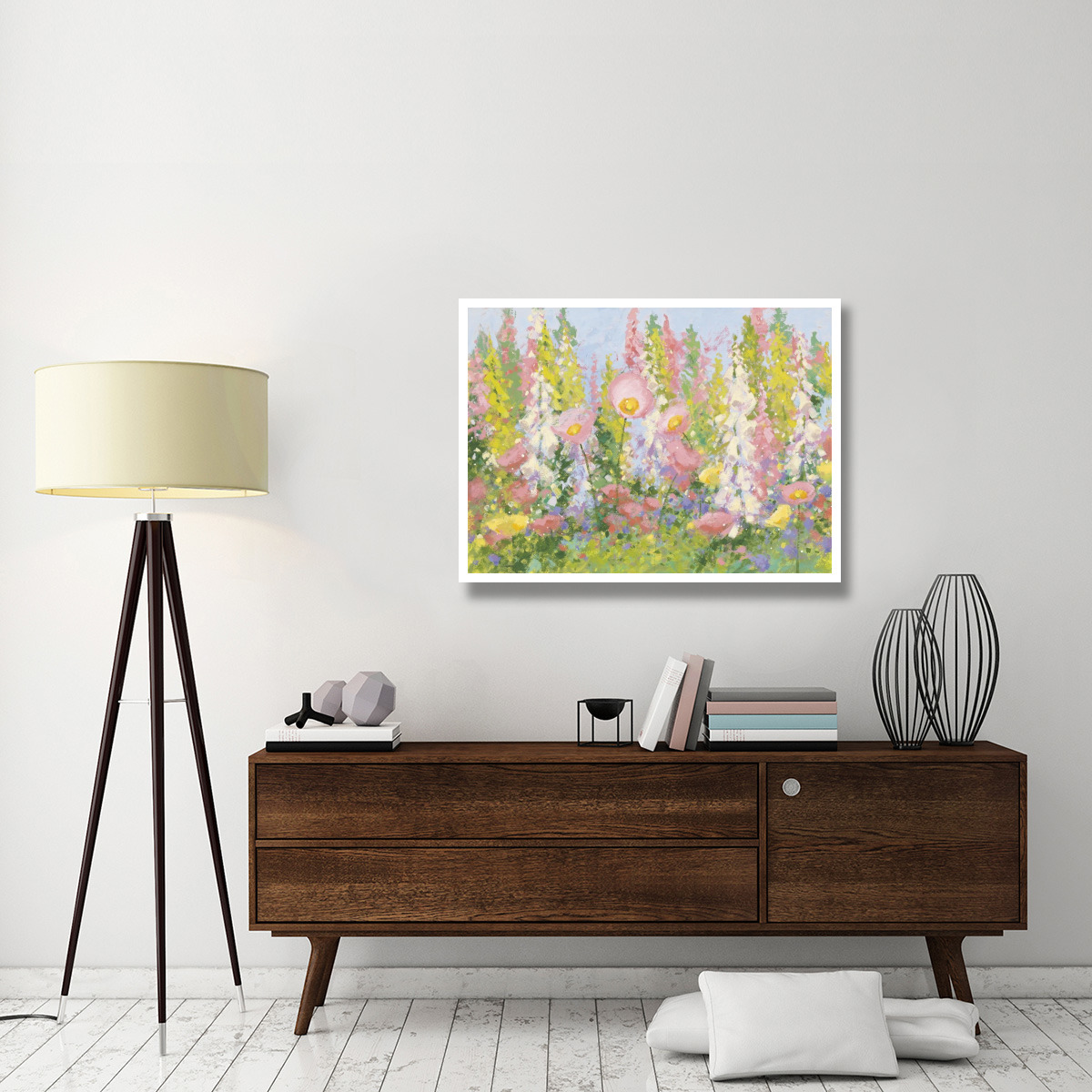 Garden Pastels I Blue Sky -Paper Art-42&quotx32"
