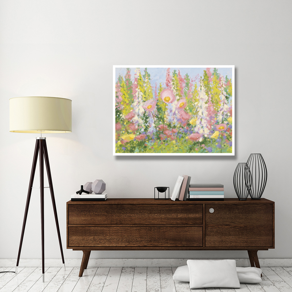 Garden Pastels I Blue Sky -Paper Art-50&quotx38"