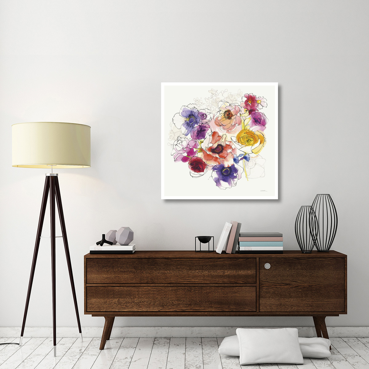 Rainbow Ruffles II -Paper Art-38&quotx38"