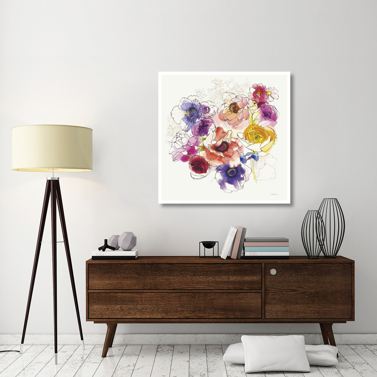 Rainbow Ruffles II -Paper Art-42&quotx42"