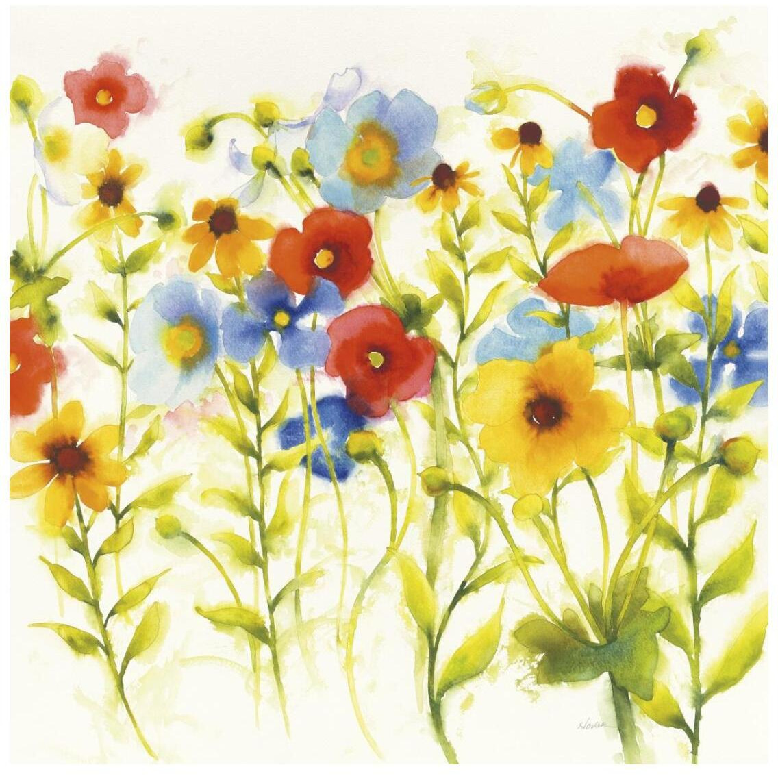 Americana Meadow I Crop -Paper Art-26&quotx26"