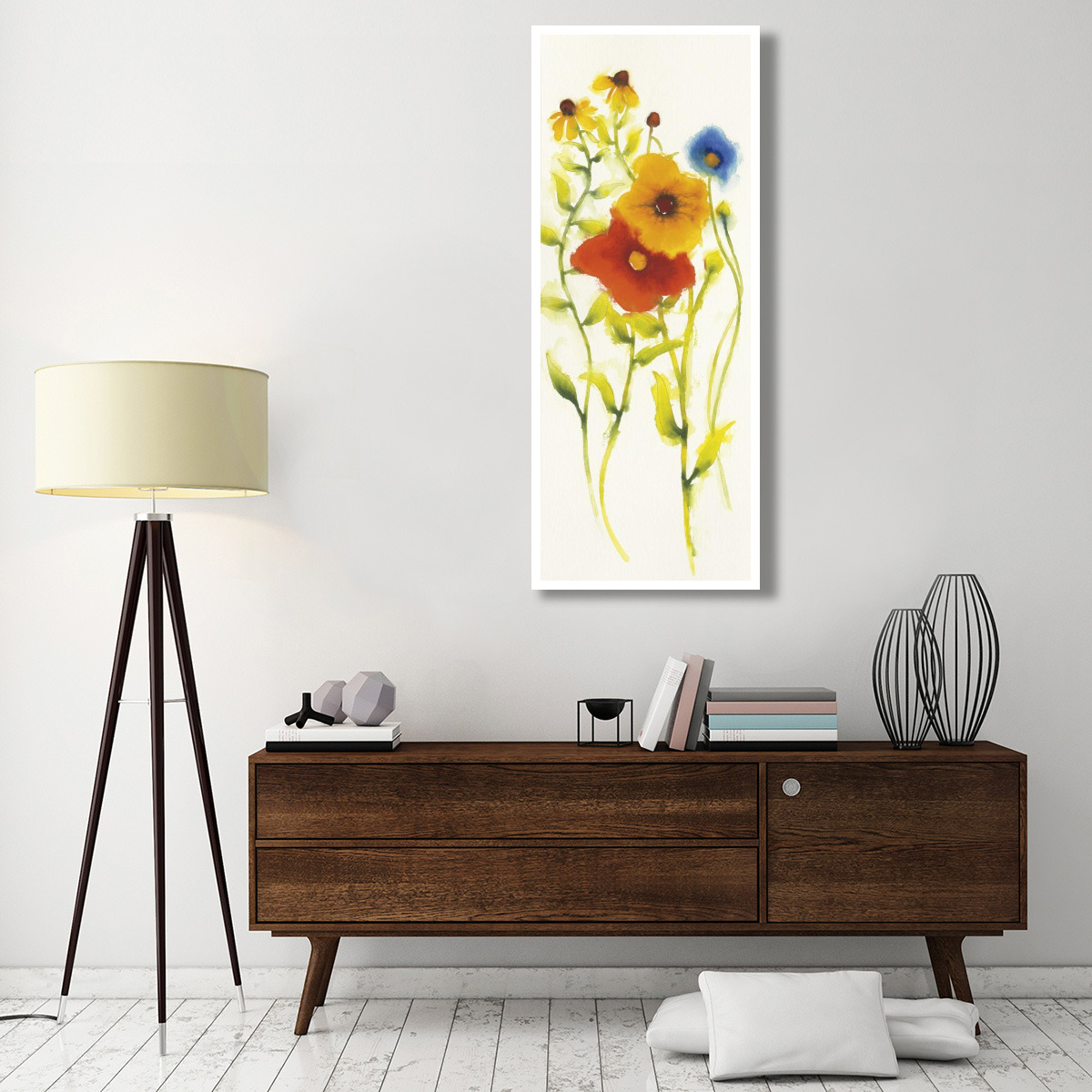 Americana Meadow V -Paper Art-26&quotx62"