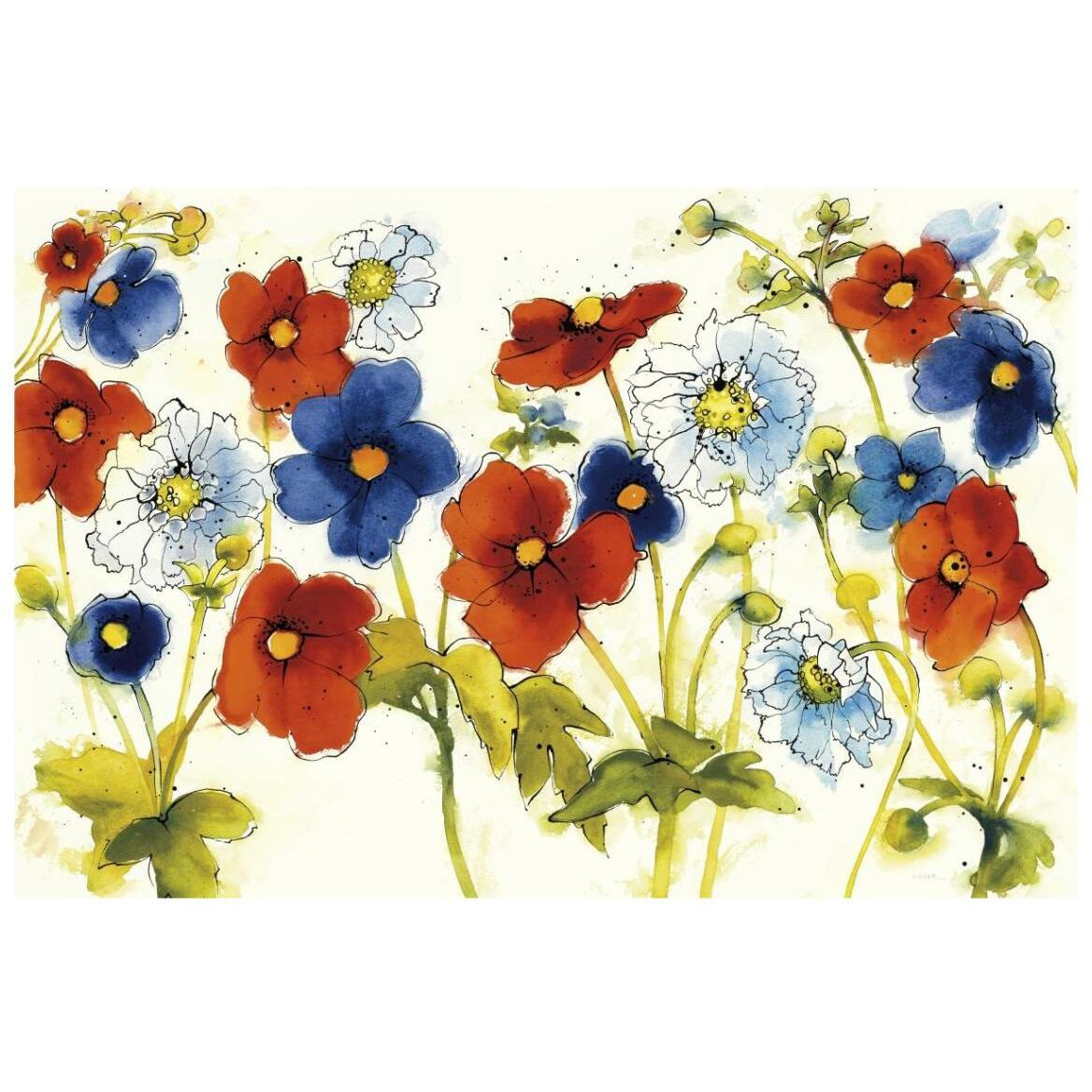 Independent Blooms I -Paper Art-20&quotx14"