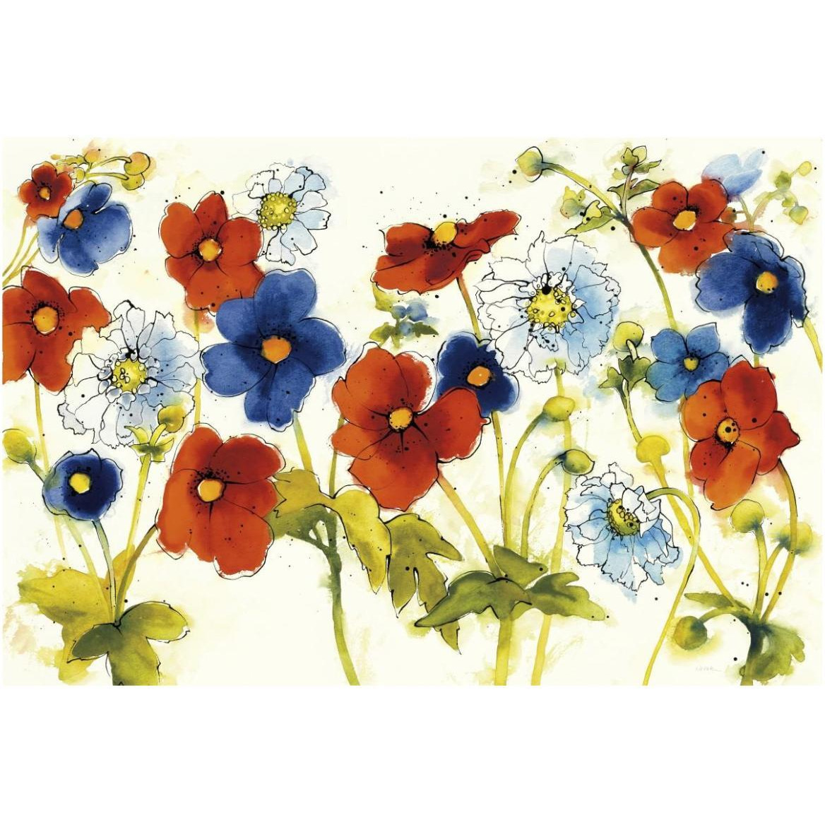 Independent Blooms I -Paper Art-62&quotx42"