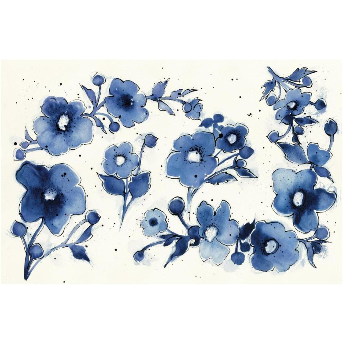 Independent Blooms Element V -Paper Art-26&quotx18"