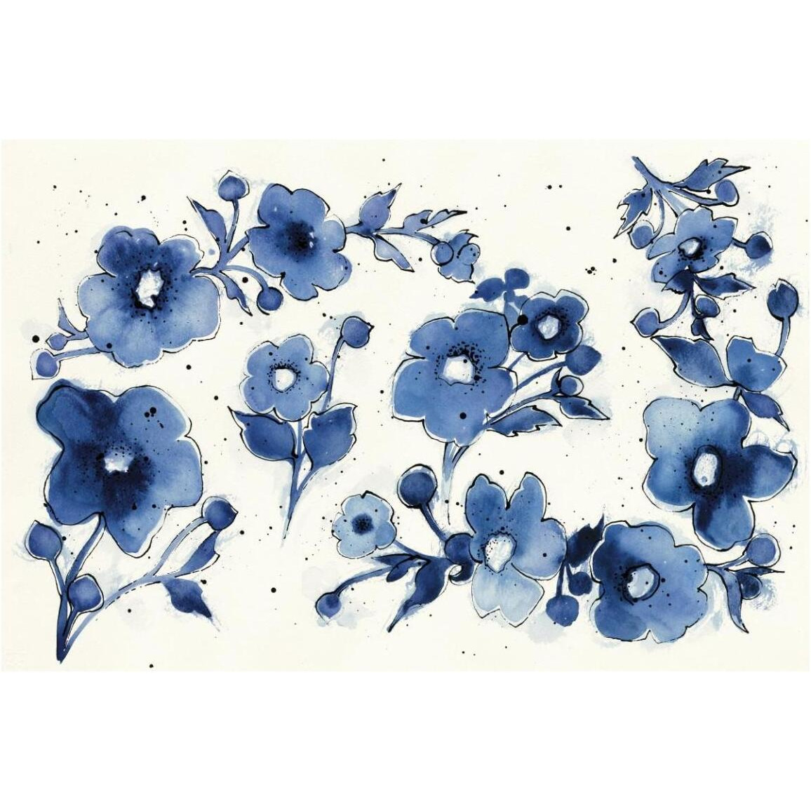 Independent Blooms Element V -Paper Art-50&quotx34"
