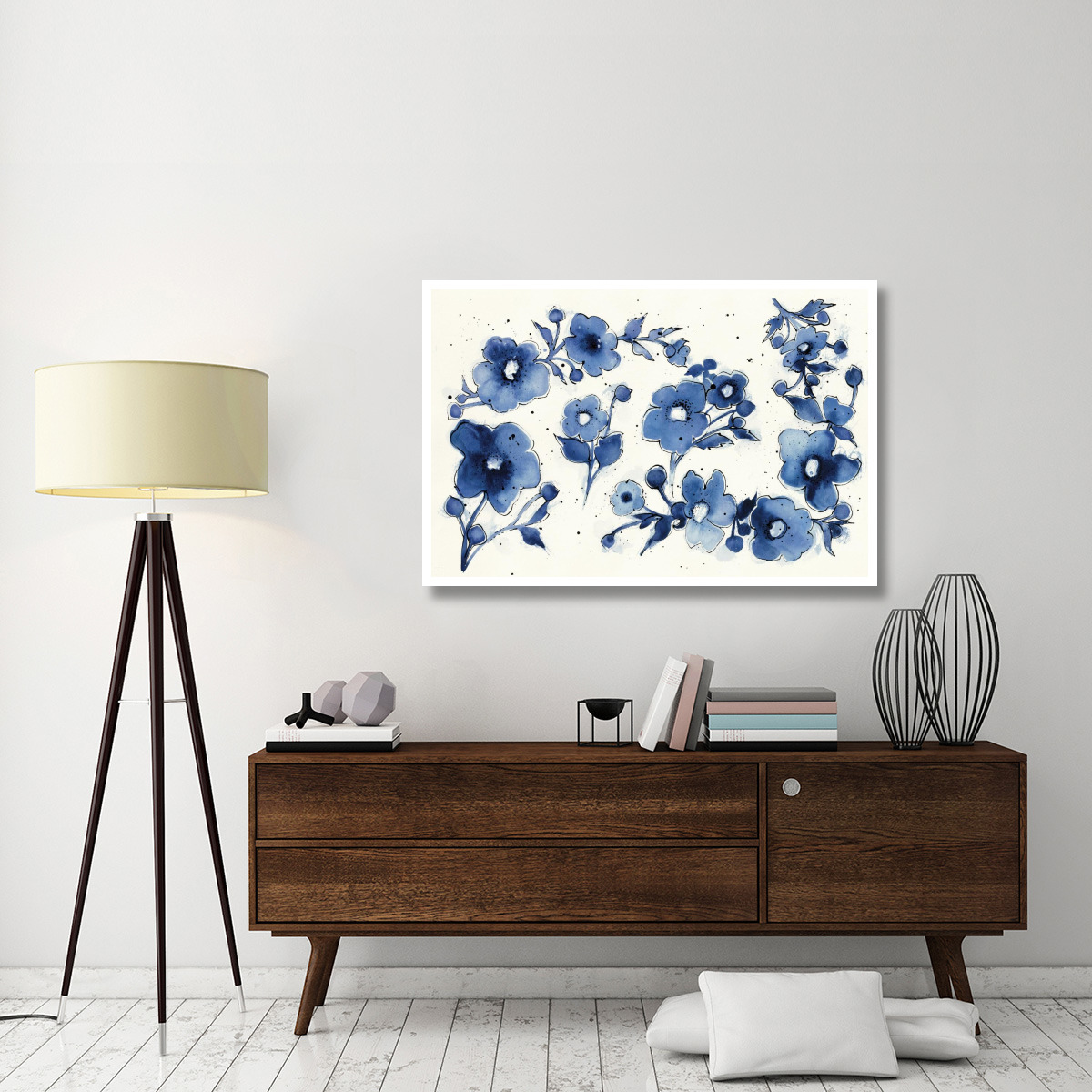 Independent Blooms Element V -Paper Art-50&quotx34"