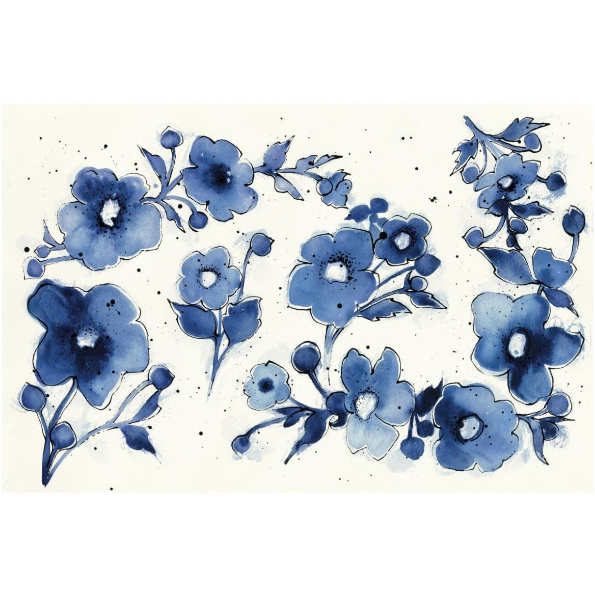 Independent Blooms Element V -Paper Art-62&quotx42"