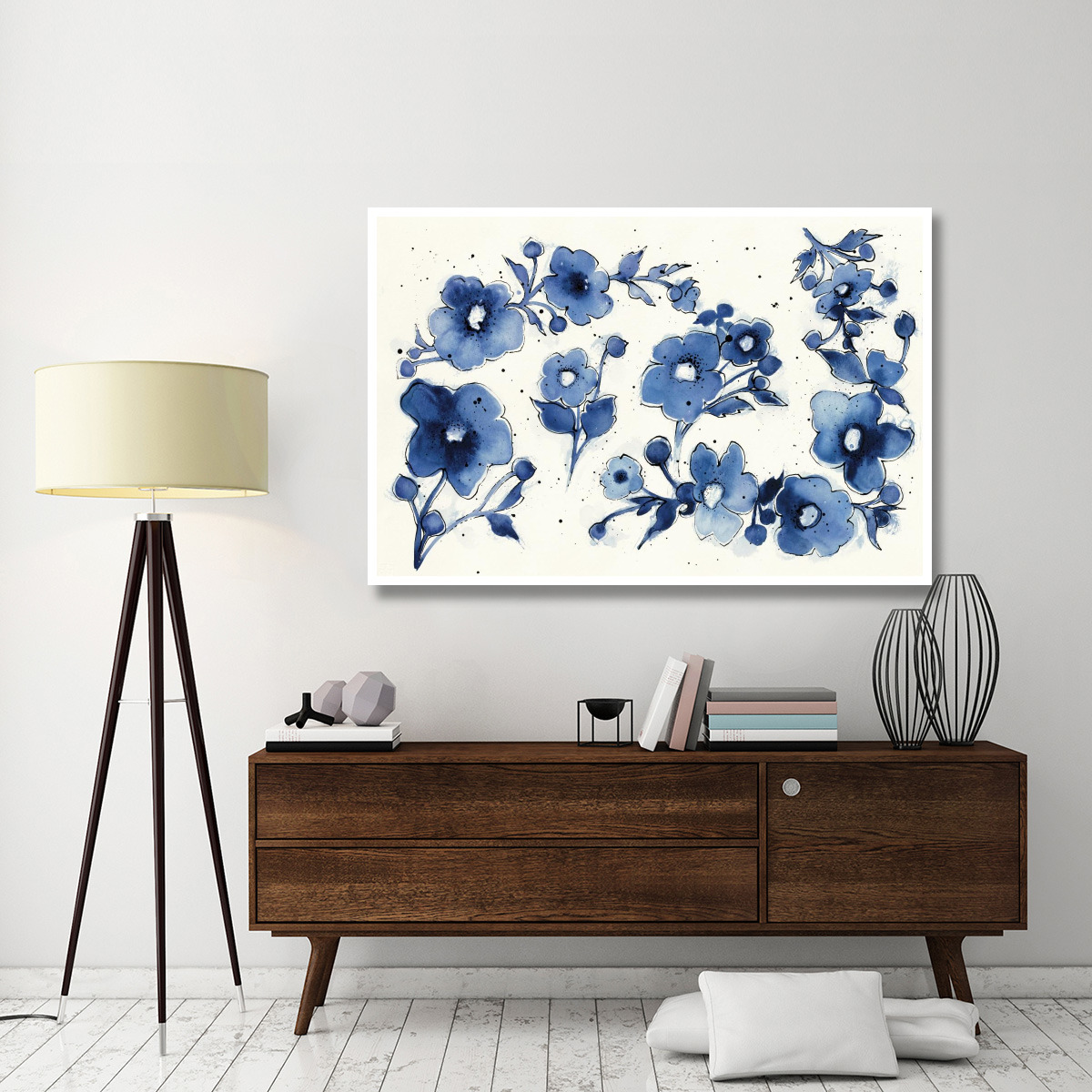 Independent Blooms Element V -Paper Art-62&quotx42"