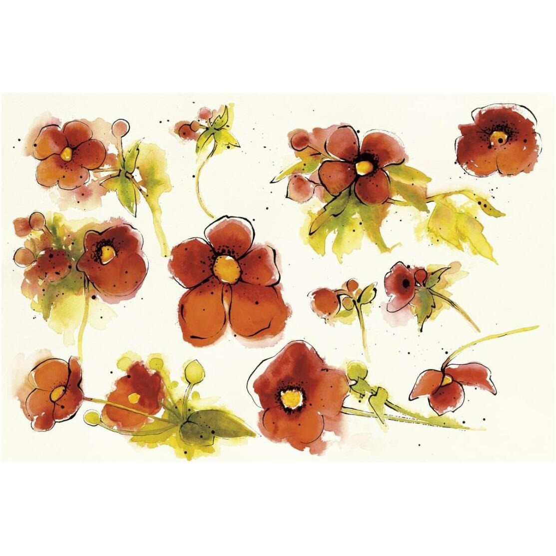 Independent Blooms Element VI -Paper Art-26&quotx18"