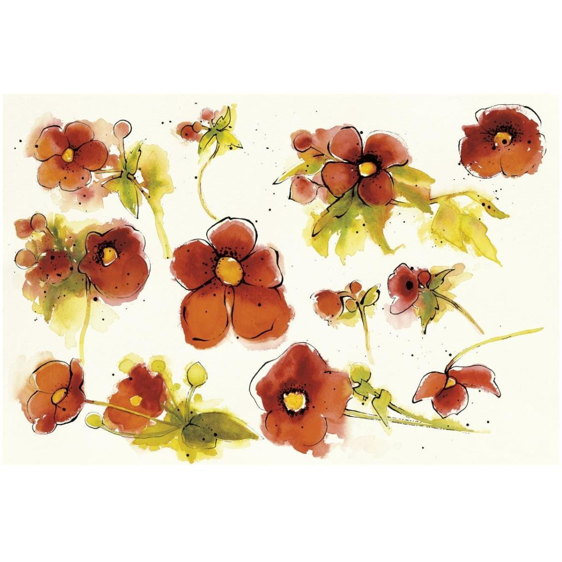 Independent Blooms Element VI -Paper Art-32&quotx22"