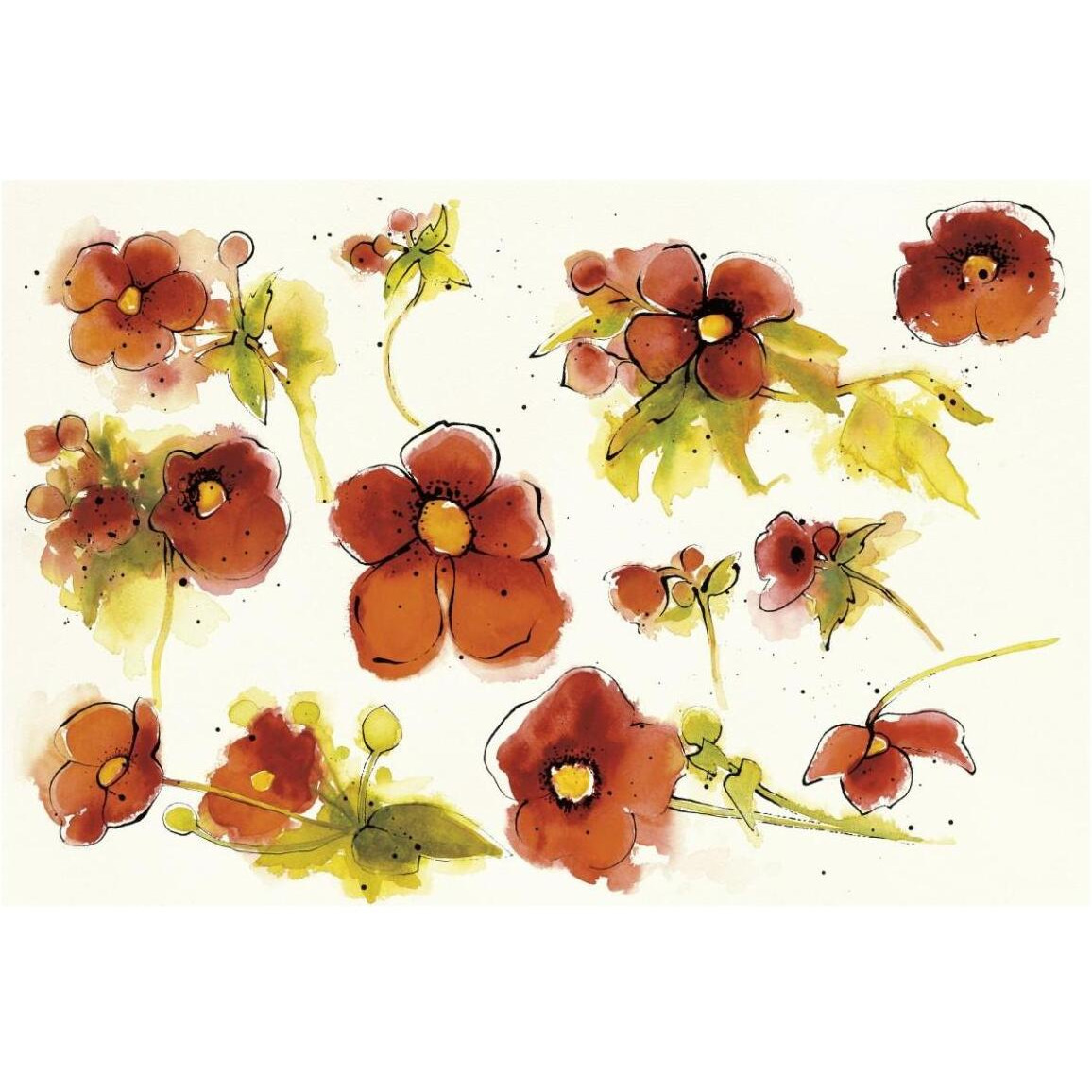 Independent Blooms Element VI -Paper Art-50&quotx34"