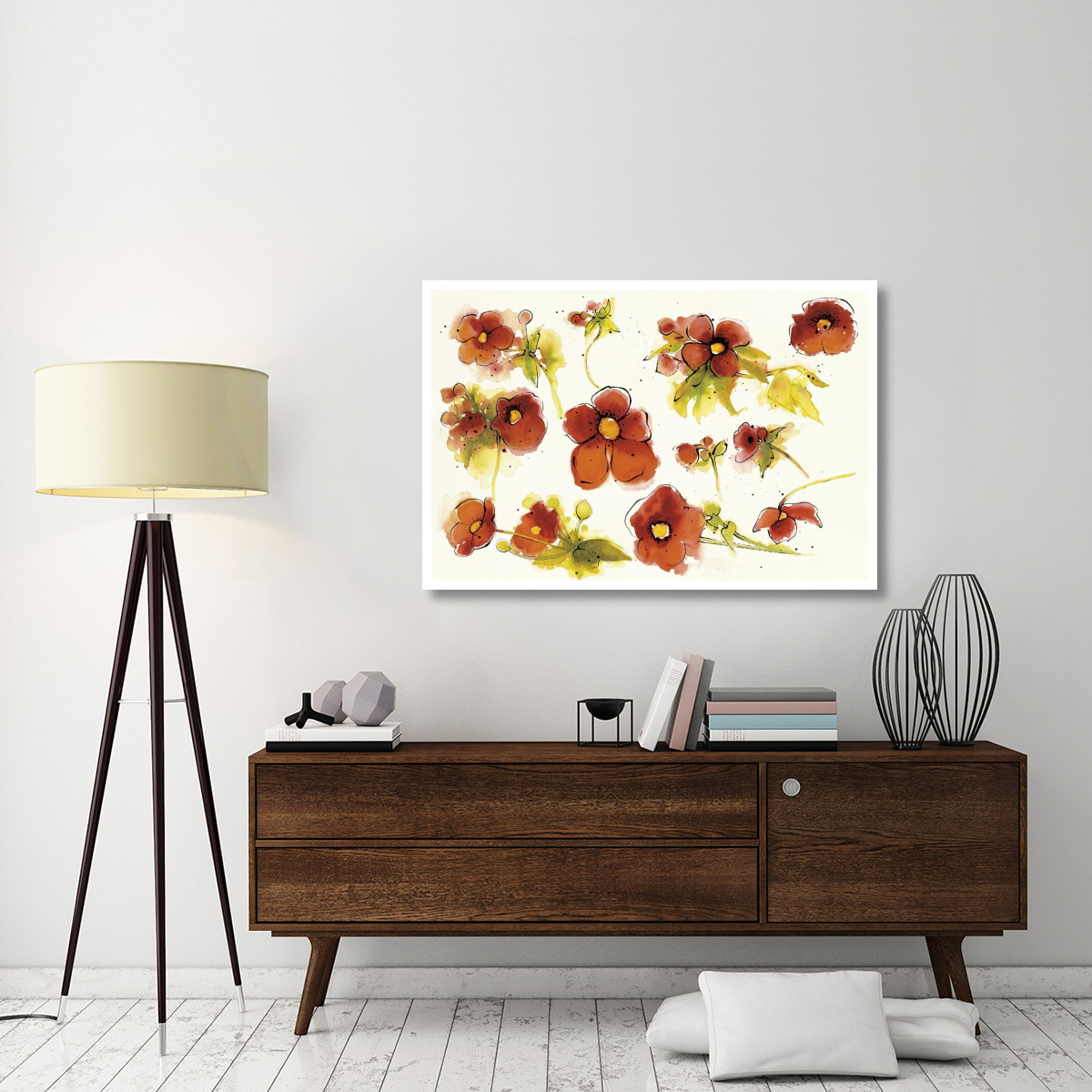 Independent Blooms Element VI -Paper Art-50&quotx34"