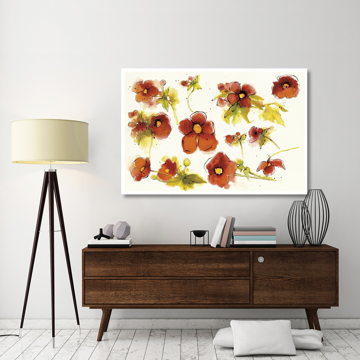 Independent Blooms Element VI -Paper Art-62&quotx42"