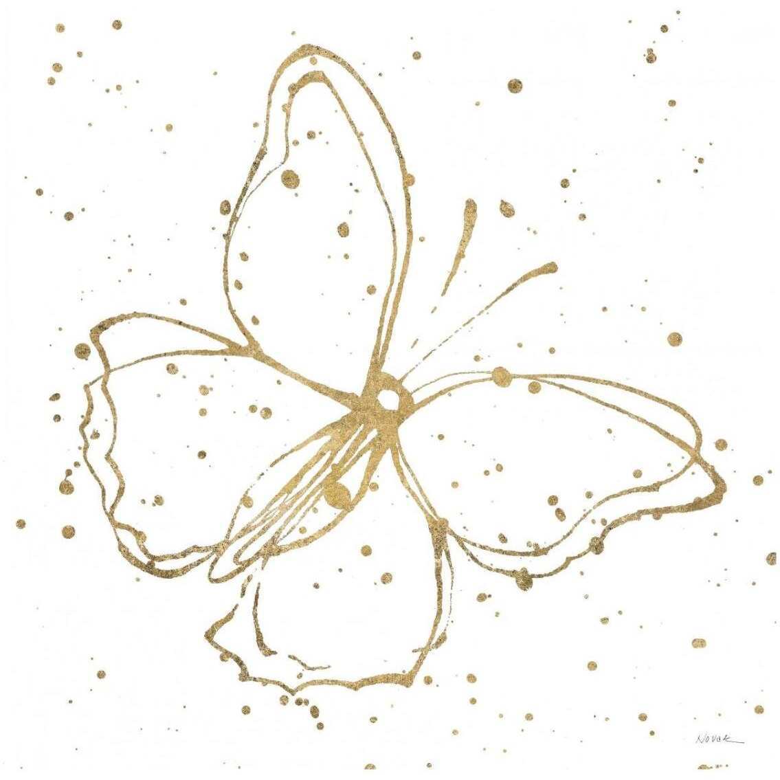Golden Wings I -Paper Art-32&quotx32"