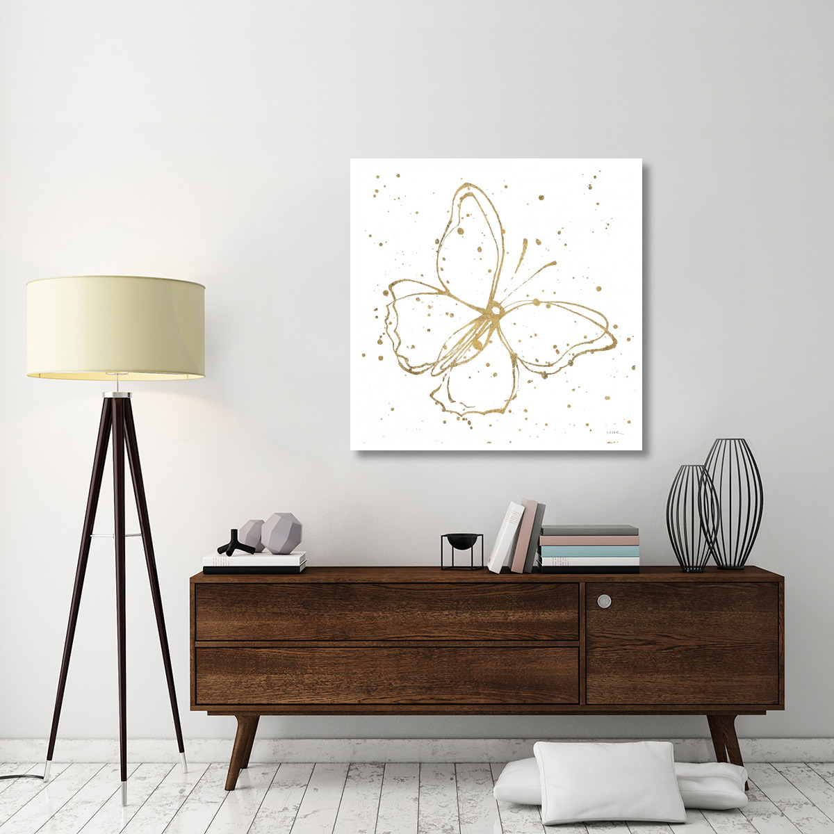 Golden Wings I -Paper Art-42&quotx42"