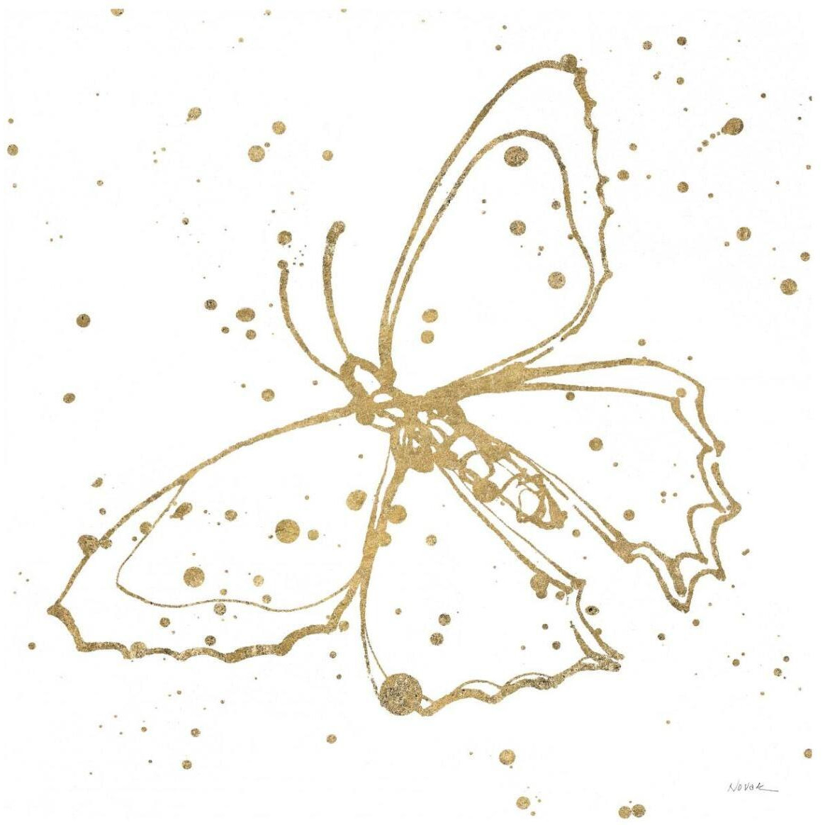 Golden Wings II -Paper Art-42&quotx42"