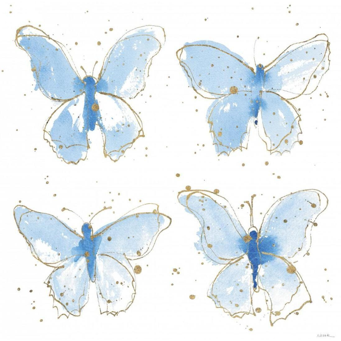 Gilded Butterflies -Paper Art-26&quotx26"