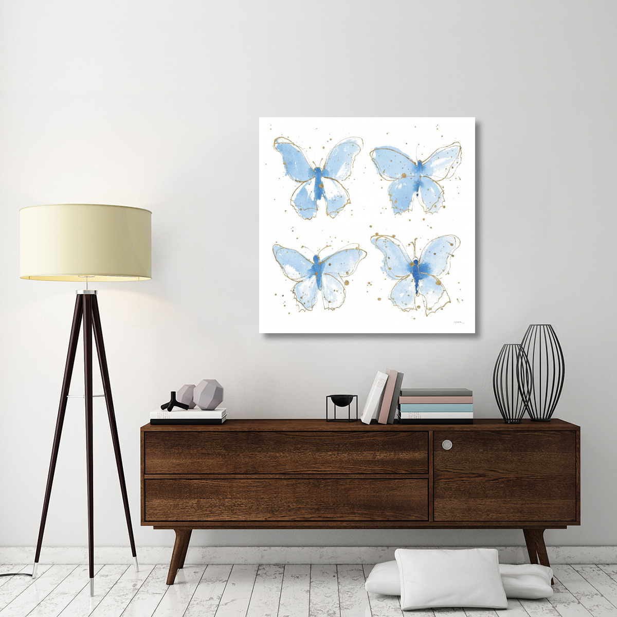 Gilded Butterflies -Paper Art-42&quotx42"