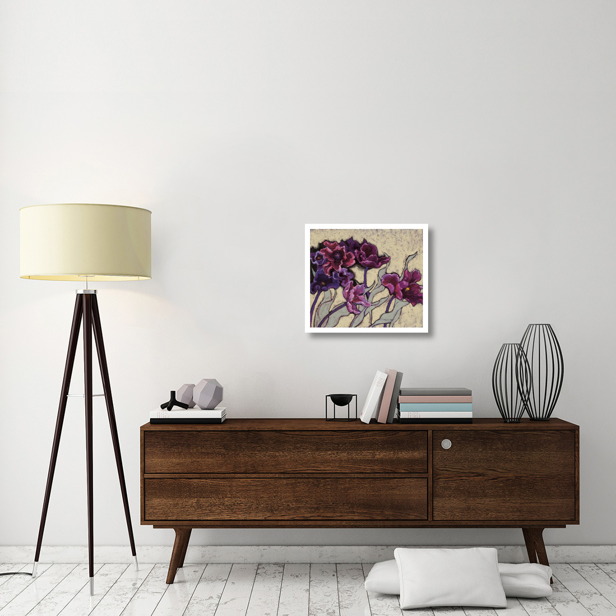 Ruffled Tulips Beige -Paper Art-24&quotx21.14"