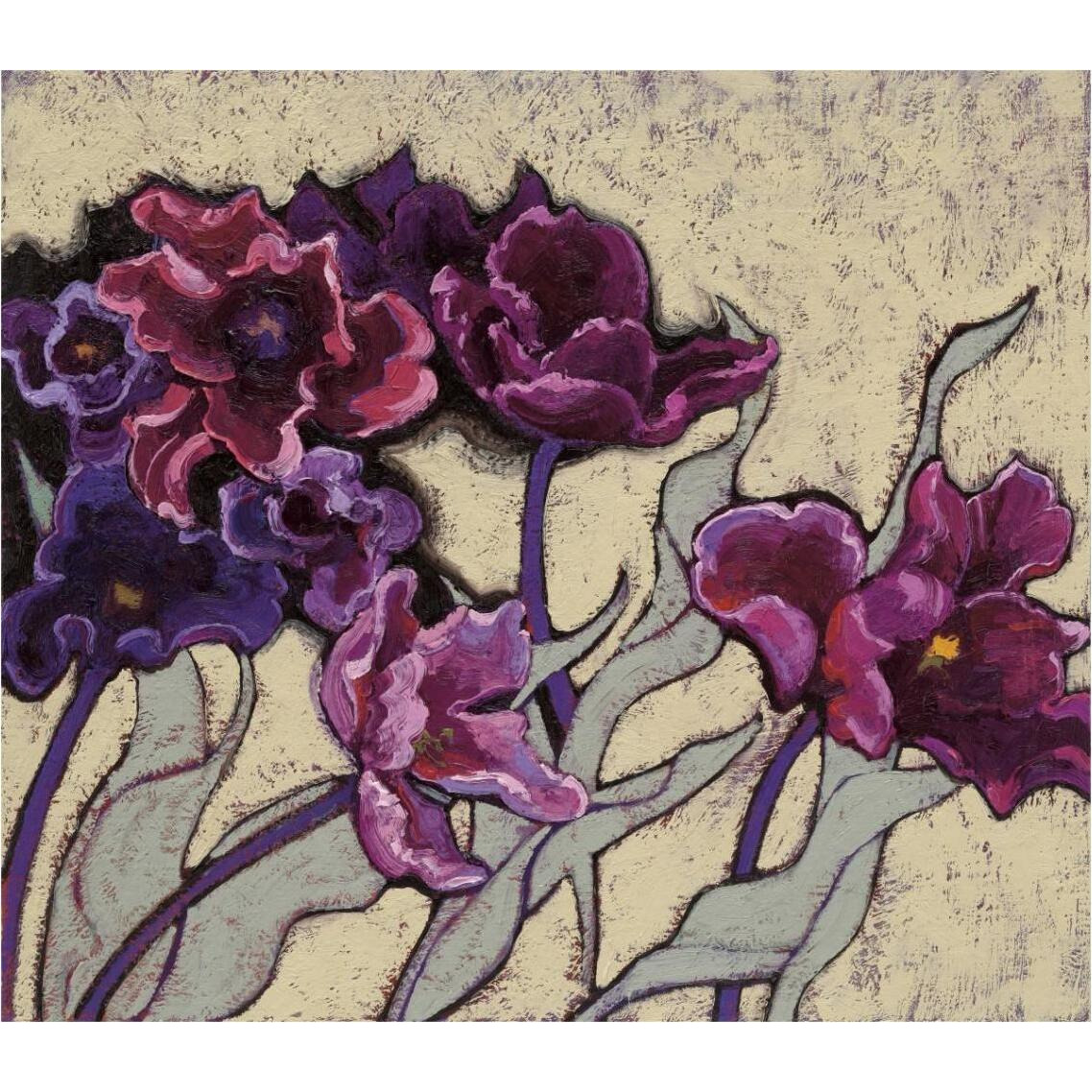 Ruffled Tulips Beige -Paper Art-38&quotx33.32"