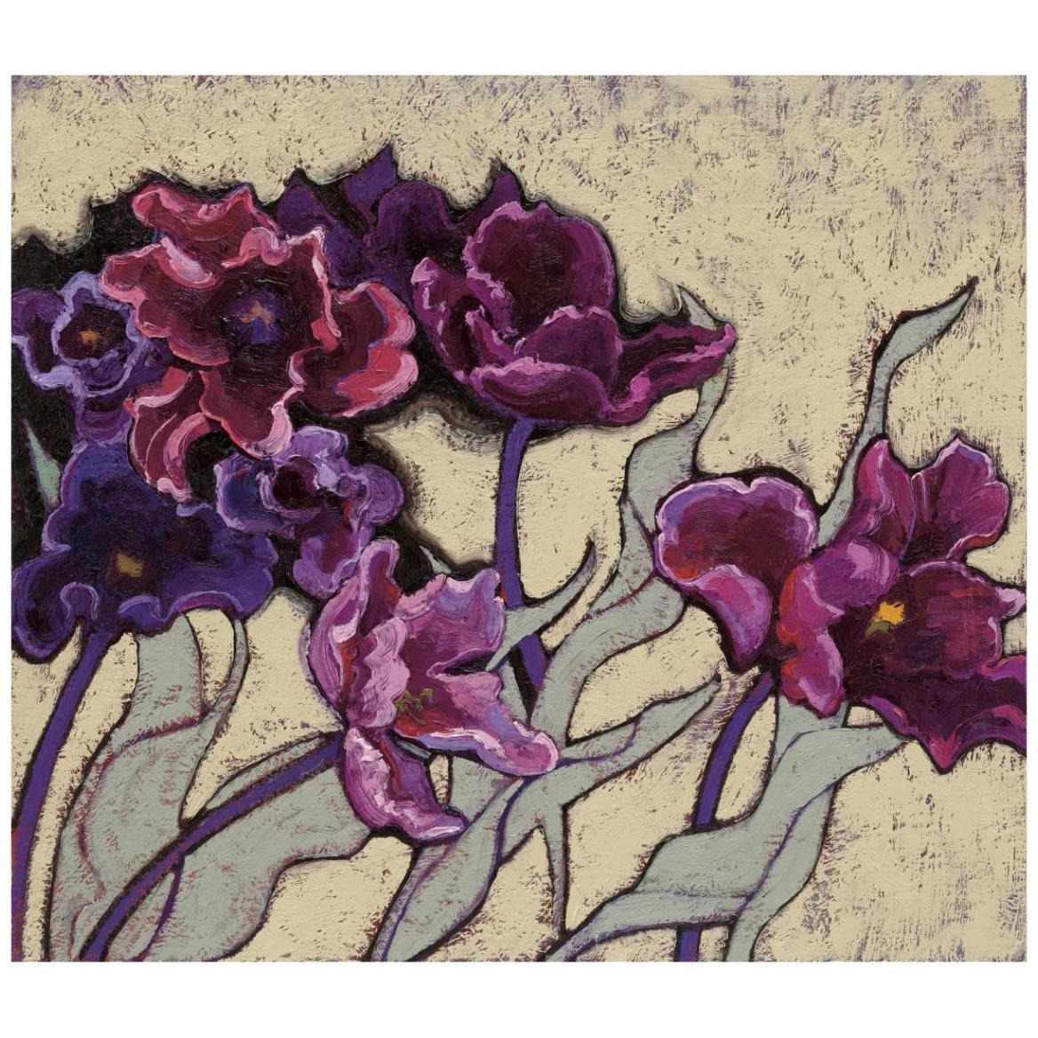 Ruffled Tulips Beige -Paper Art-42&quotx36.8"