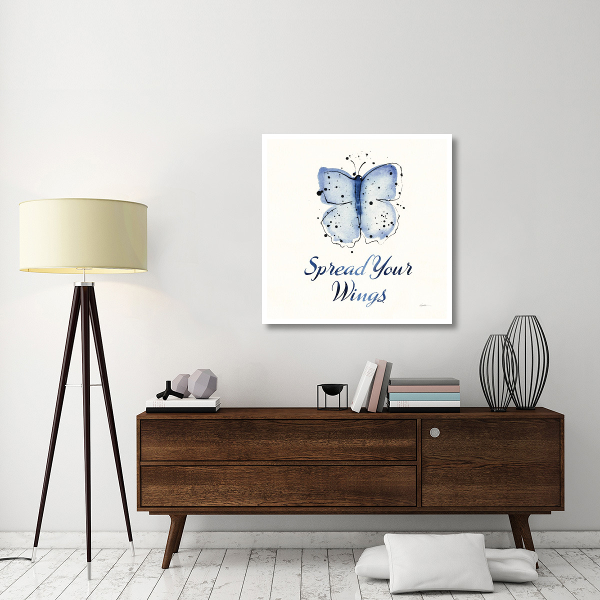 Independent Blooms Blue VIII -Paper Art-38&quotx38"