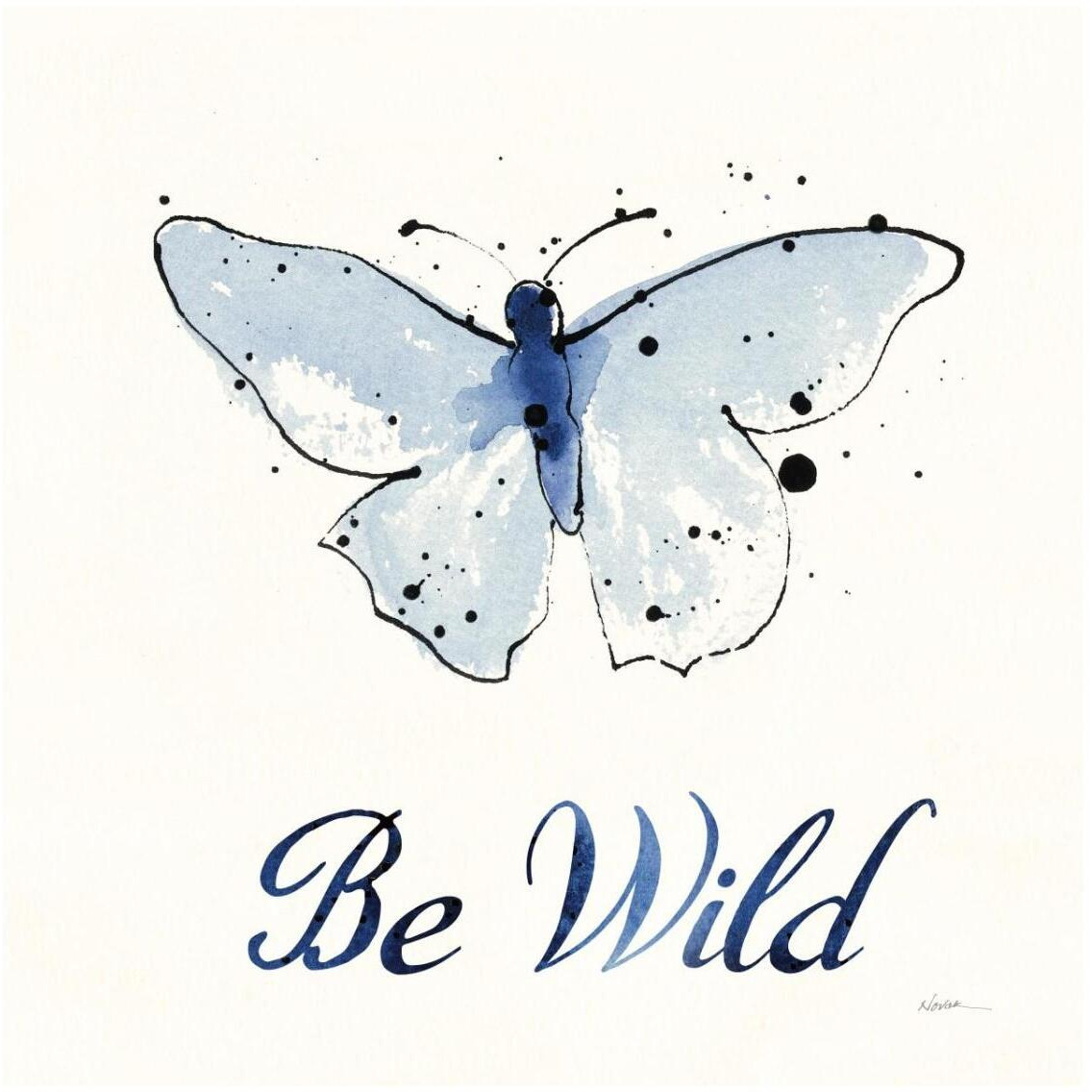 Independent Blooms Blue IX -Paper Art-32&quotx32"