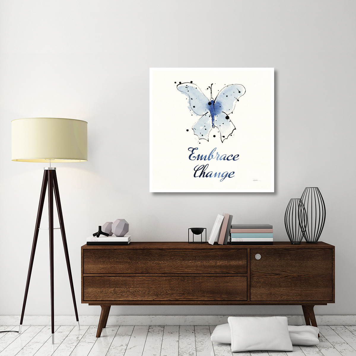 Independent Blooms Blue X -Paper Art-42&quotx42"