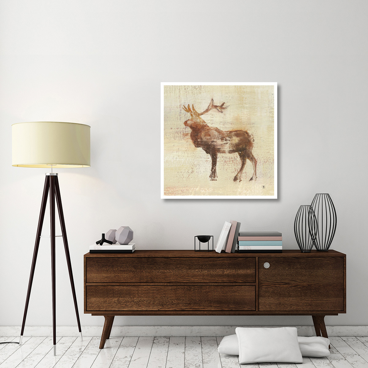Elk Study -Paper Art-38&quotx38"