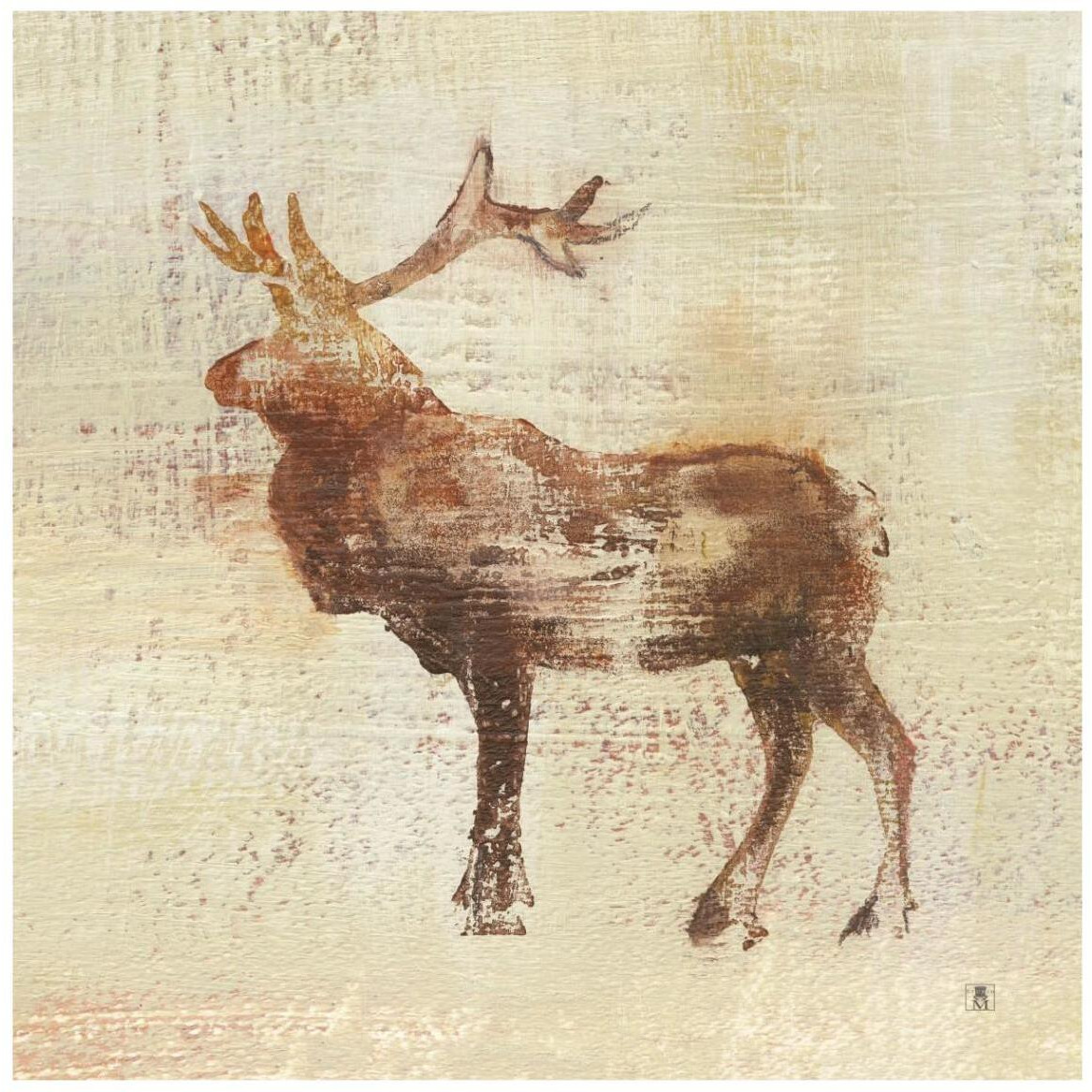 Elk Study -Paper Art-42&quotx42"