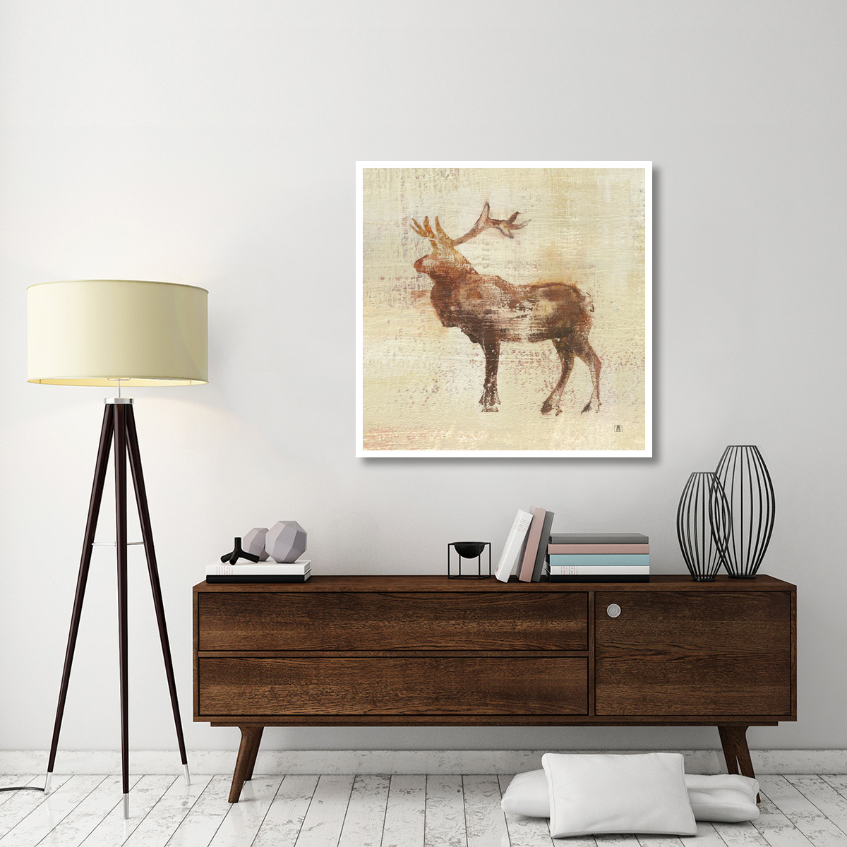 Elk Study -Paper Art-42&quotx42"