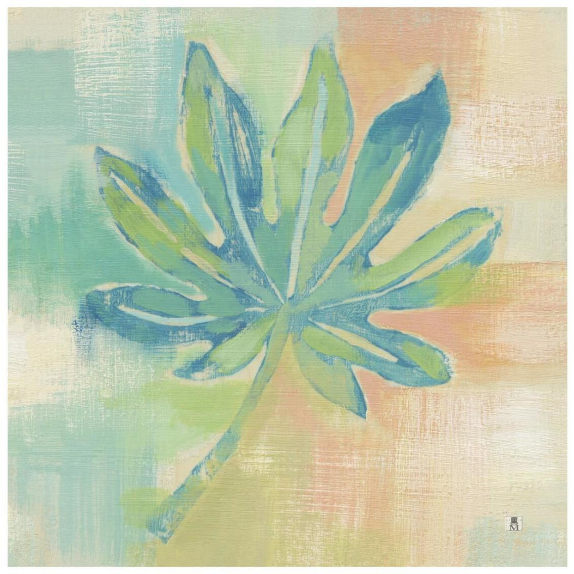 Beach Cove Leaves IV -Paper Art-26&quotx26"