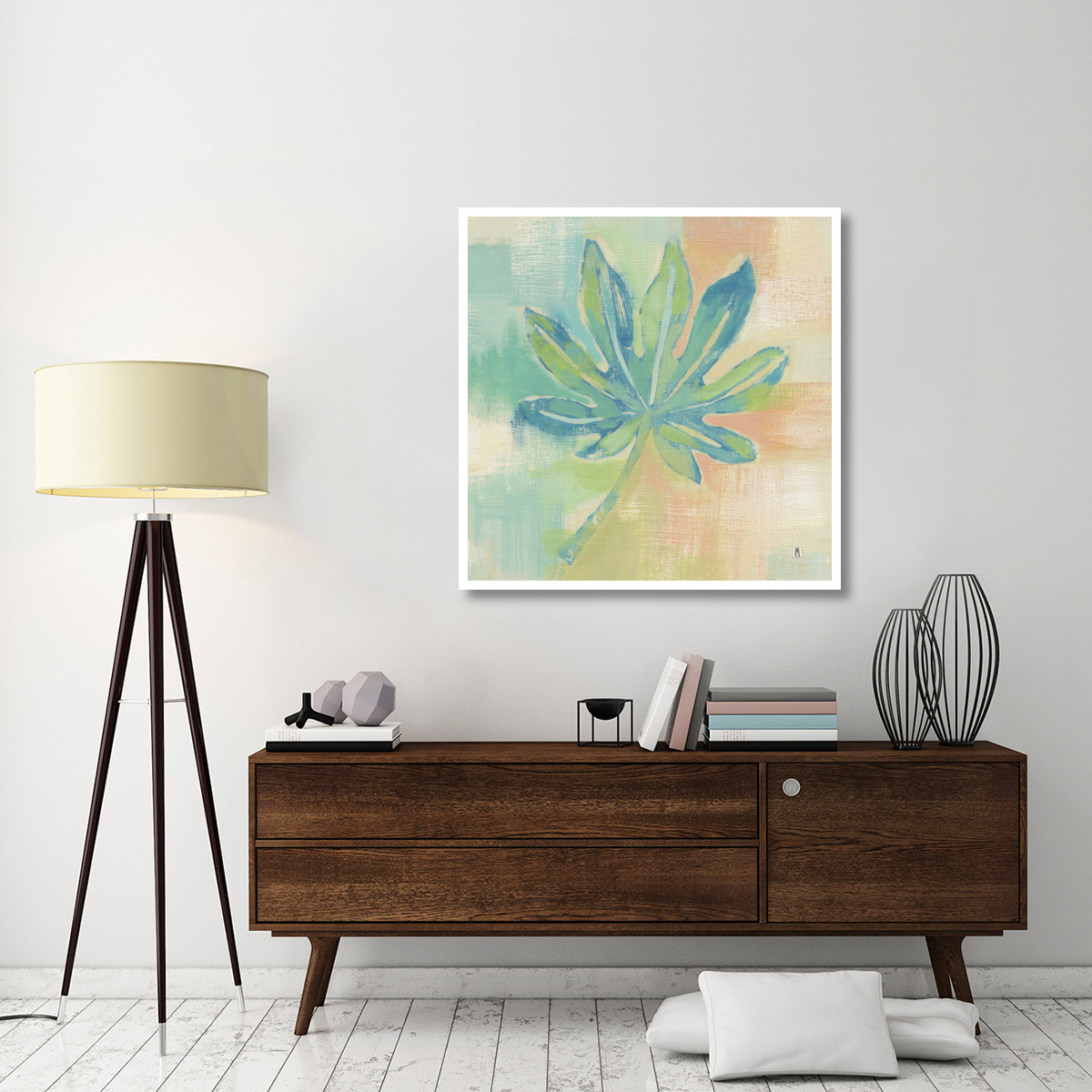 Beach Cove Leaves IV -Paper Art-42&quotx42"