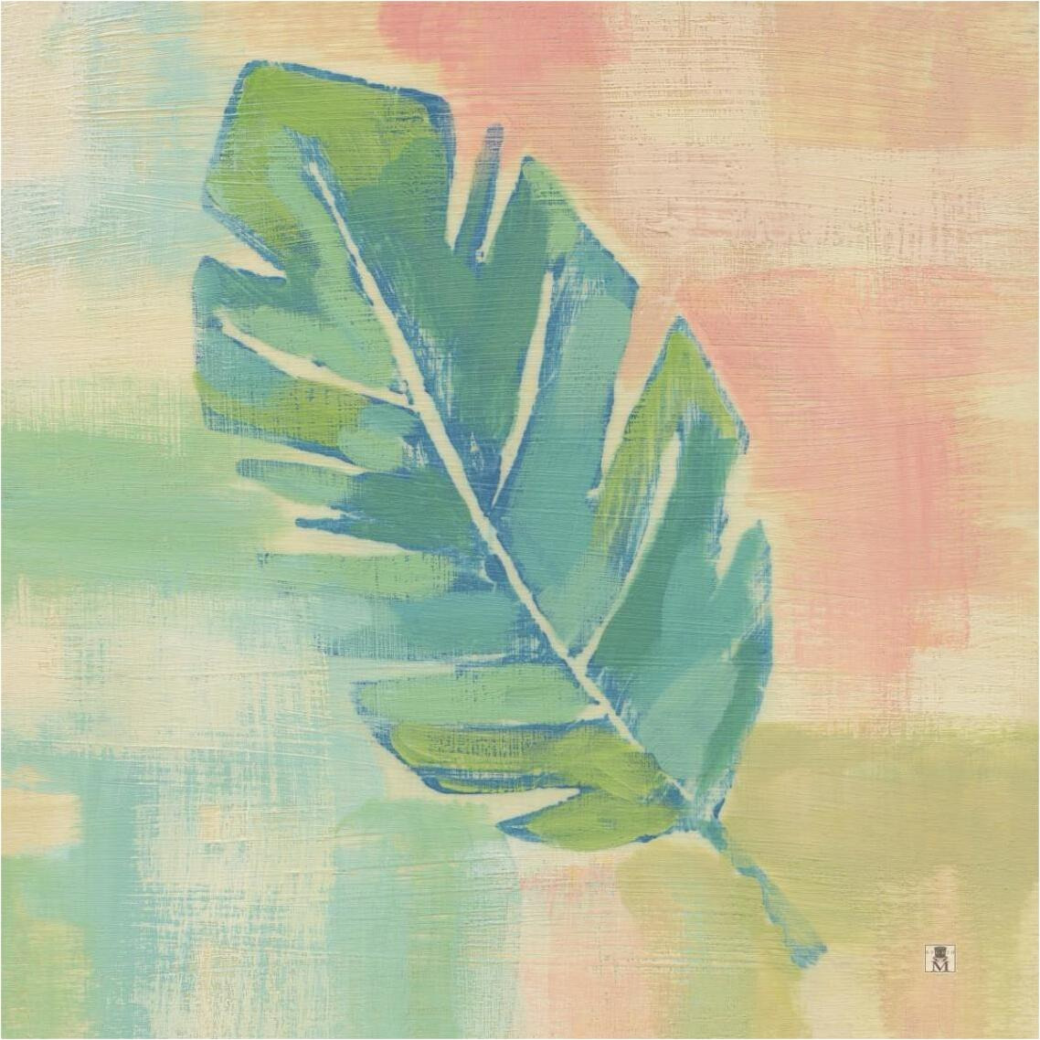 Beach Cove Leaves III -Paper Art-38&quotx38"