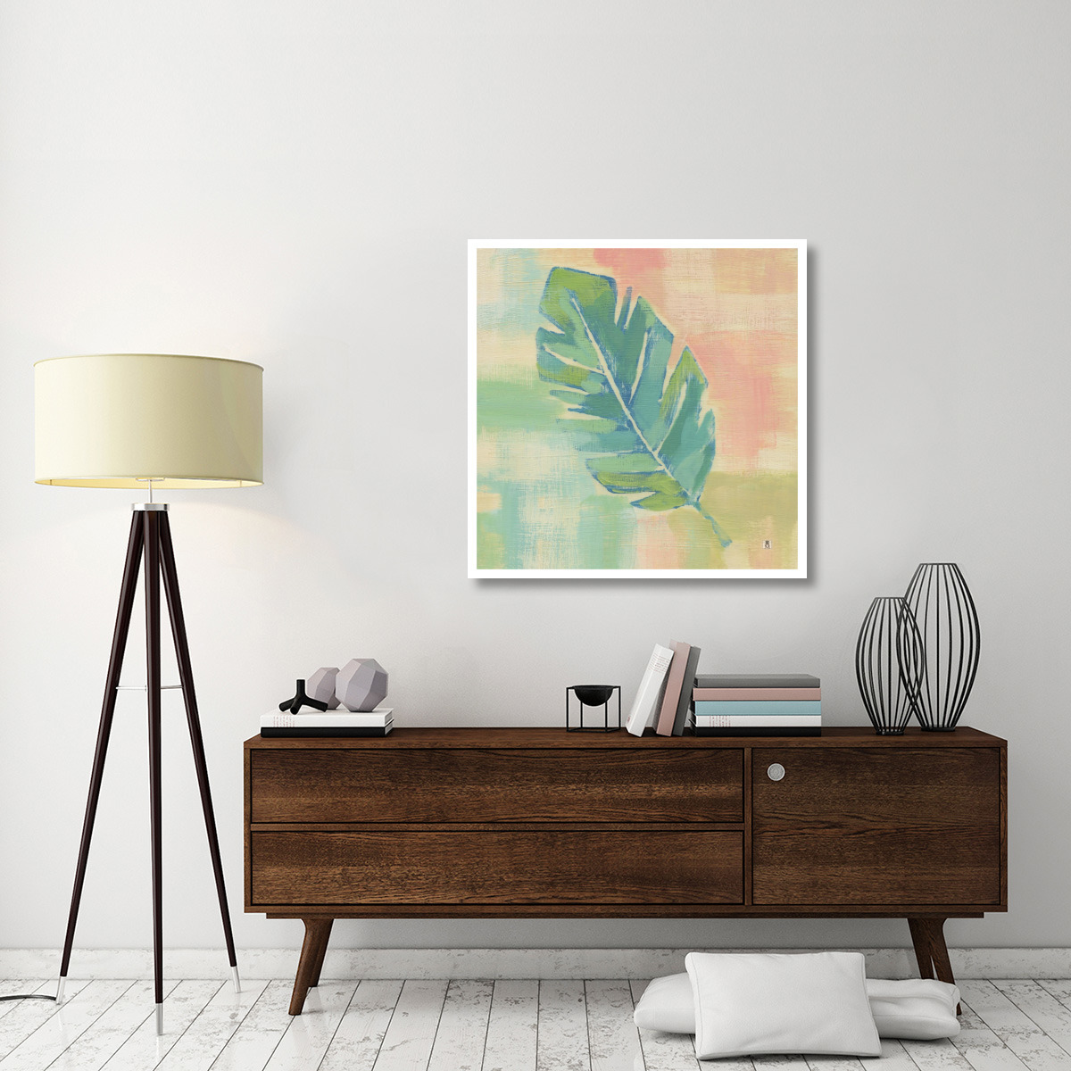 Beach Cove Leaves III -Paper Art-38&quotx38"