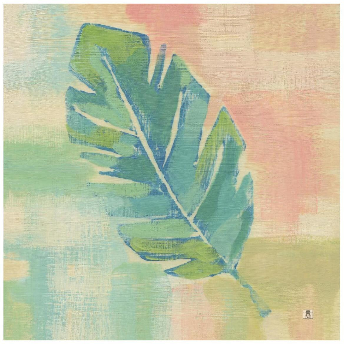 Beach Cove Leaves III -Paper Art-42&quotx42"