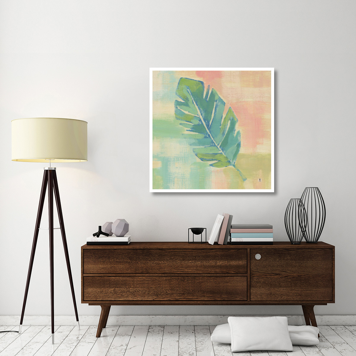 Beach Cove Leaves III -Paper Art-42&quotx42"