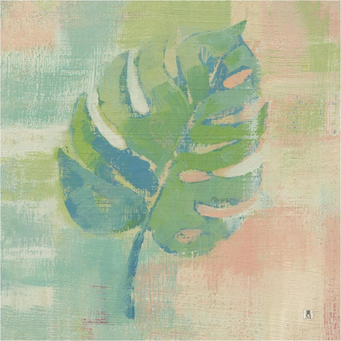 Beach Cove Leaves I -Paper Art-38&quotx38"