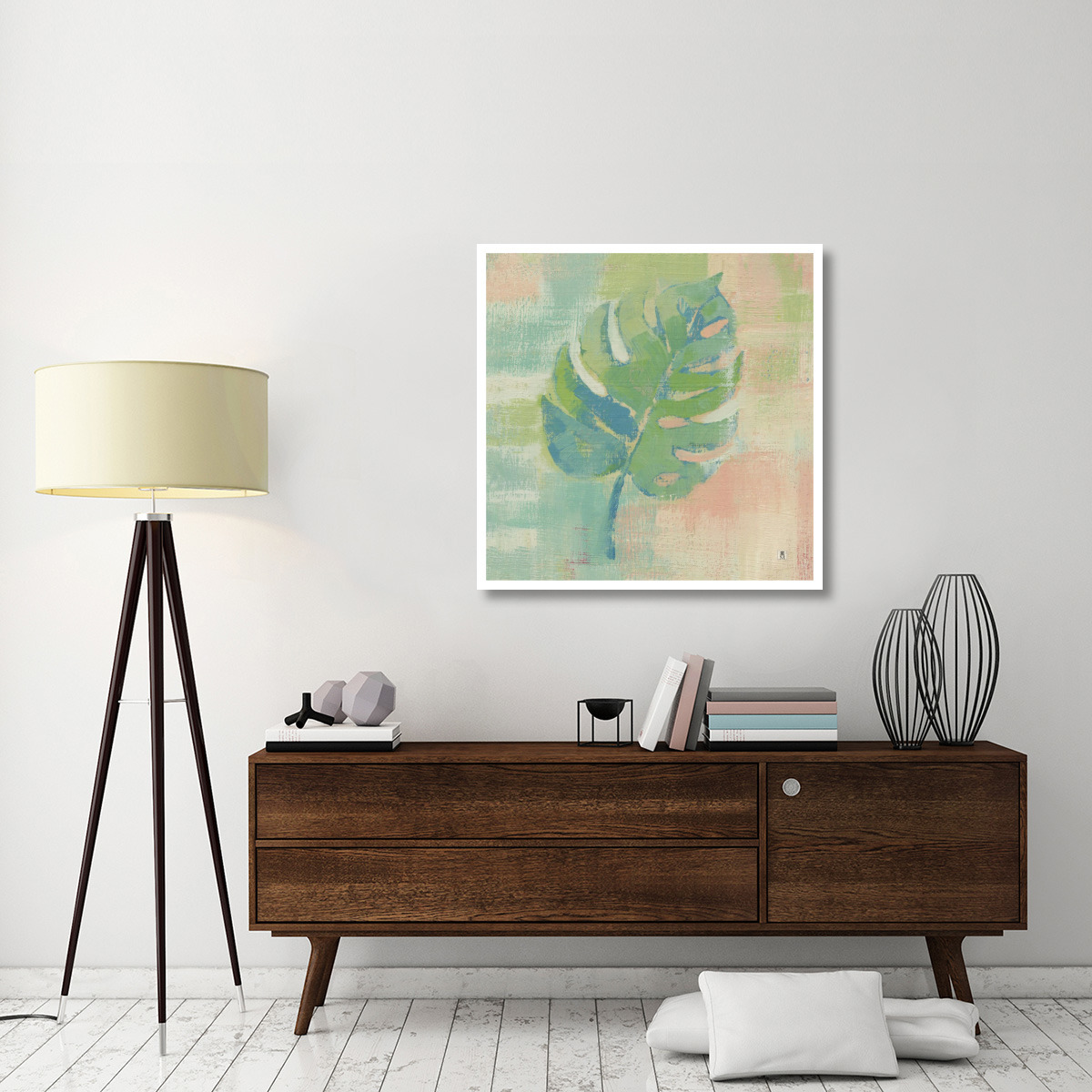 Beach Cove Leaves I -Paper Art-38&quotx38"