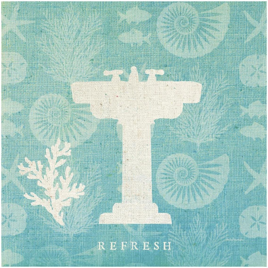 Pacific Bath III -Paper Art-32&quotx32"