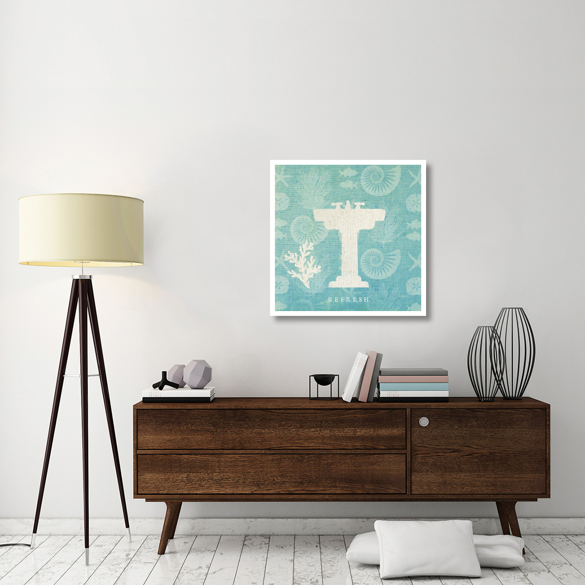 Pacific Bath III -Paper Art-32&quotx32"