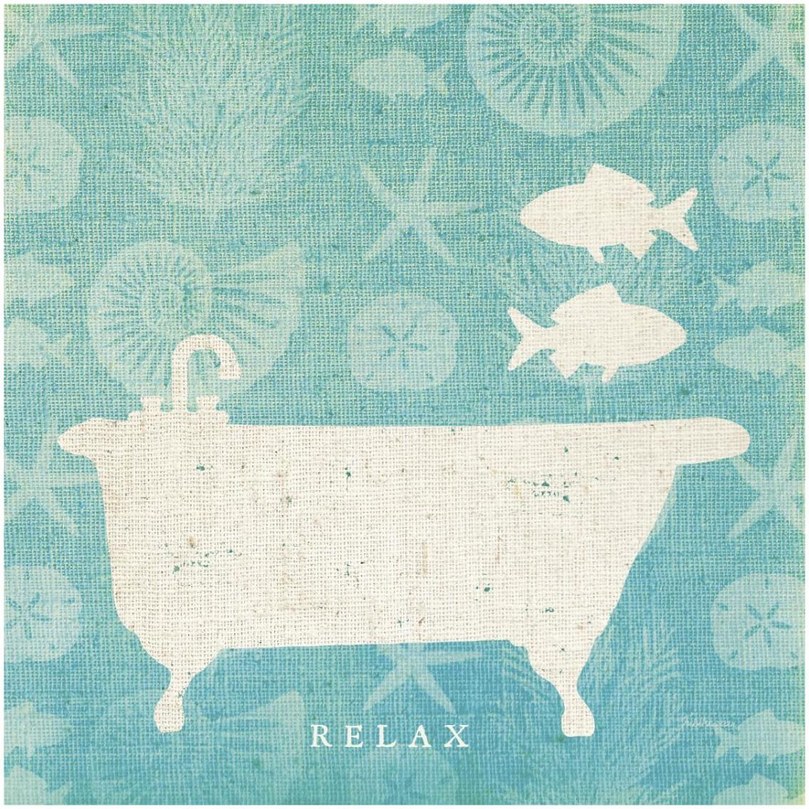 Pacific Bath I -Paper Art-32&quotx32"
