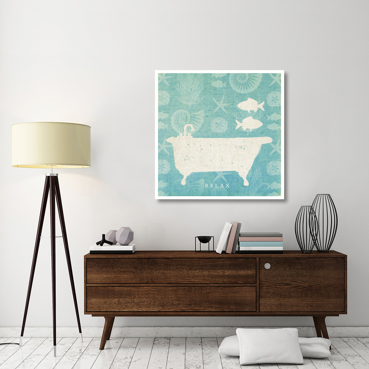 Pacific Bath I -Paper Art-42&quotx42"